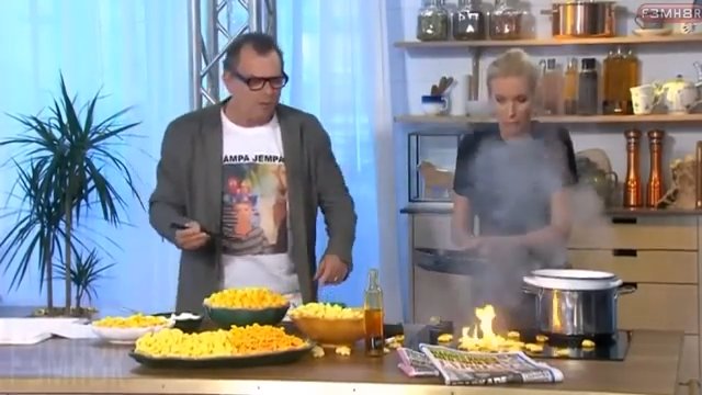 Szwedzka prezenterka dała popis swoich "umiejętności" kulinarnych. Prawie spaliła studio