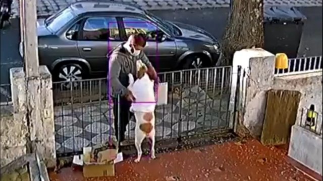 Mężczyzna kradnie sweterek dla psa