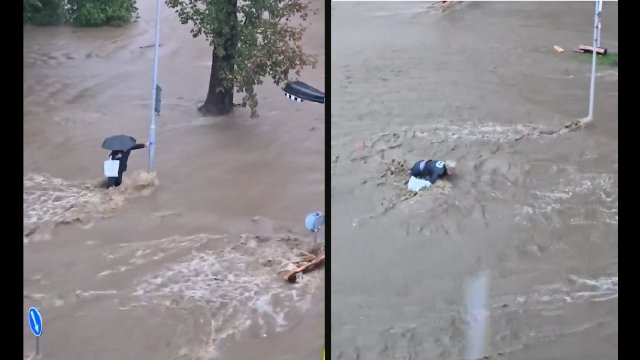 Wyszedł z domu w czasie powodzi. Został porywany przez prąd wody