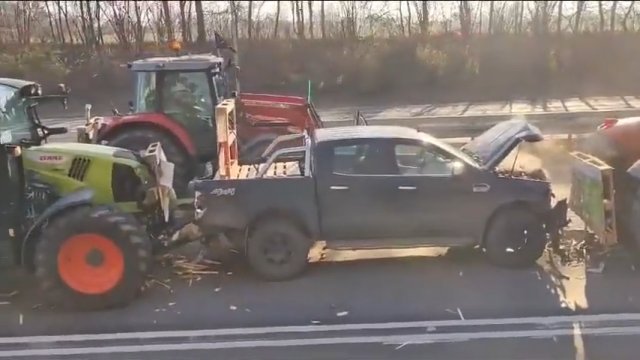 Wypadek podczas protestów rolników w Niemczech [WIDEO]