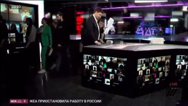 Cały personel rosyjskiego kanału telewizyjnego The Rain żegna się po tym jak putin zablokował sygnał