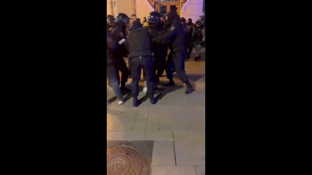 Moskwa. Zatrzymania protestujących