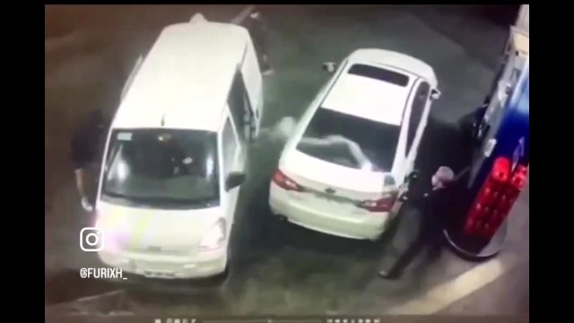 Kierowca oblał benzyną gości, którzy próbowali go obrabować na stacji