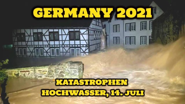 Nagrania dzisiejszej powodzi w Niemczech