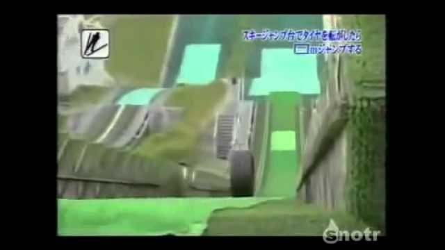 Głupie japońskie pomysły, czyli Japanese Tire Ski Jump