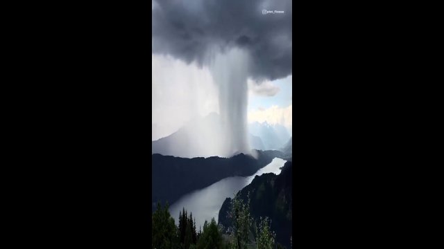 „Tsunami z nieba” nad jeziorem Millstatt w Austrii