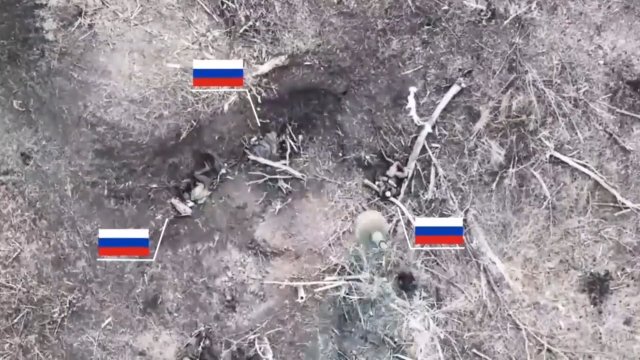 Rosyjski żołnierz, chcąc ratować życie, odrzucił w swojego kolegę granat zrzucony przez drona