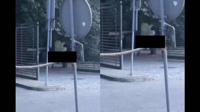 Inżynier ubogacił Radomsko. Murzyn zabawiał się sam ze sobą w parku +18 [WIDEO]