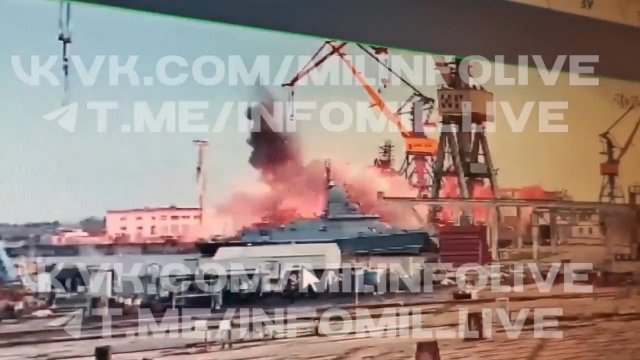 Jest nagranie z ataku na okręt rosyjski w Kerczu. Jednostka została zniszczona [WIDEO]