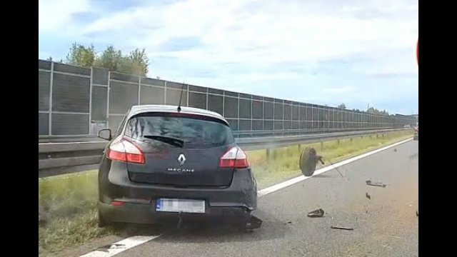 Tak się kończy jazda na zderzaku przy 140 km/h na autostradzie