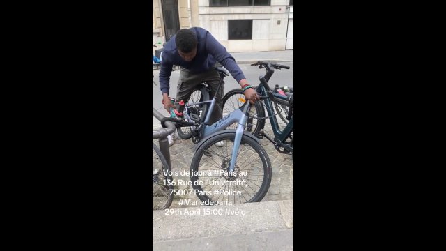 Kradzież roweru w biały dzień za pomocą szlifierki [WIDEO]