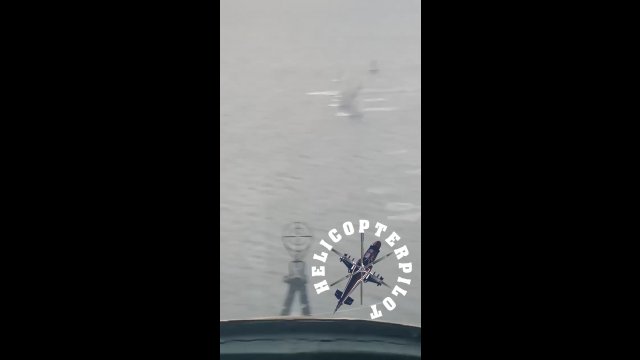 Rosyjski Mi-8 próbował zniszczyć ukraińskiego drona morskiego.