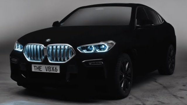 Najczarniejszy samochód na świecie BMW X6 model z 2020r.
