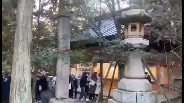 Trzęsienie ziemi w Japonii – widok w świątyni