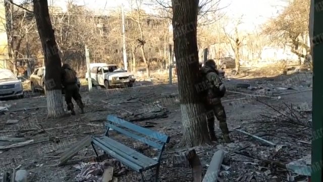 Czeczeni walczą w Mariupolu koło Azowstalu.
