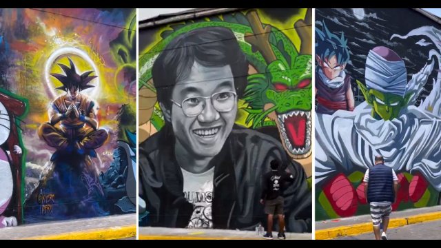 Wielki mural w Peru stworzony dla uczczenia Akiry Toriyamy, twórcy Dragon Balla [WIDEO]
