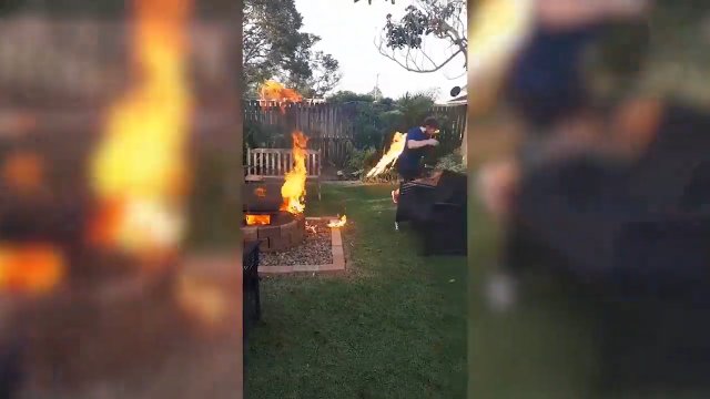 Podpalił swój ogródek podczas rozpalania ogniska