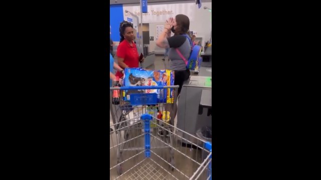Konfrontacja pracownika z dorosłym dzieckiem w supermarkecie